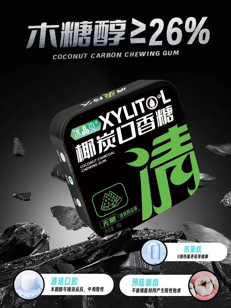 口香糖正掀起糖果界“黑科技”风暴爱游戏最新打破常规！这款黑黑的(图6)